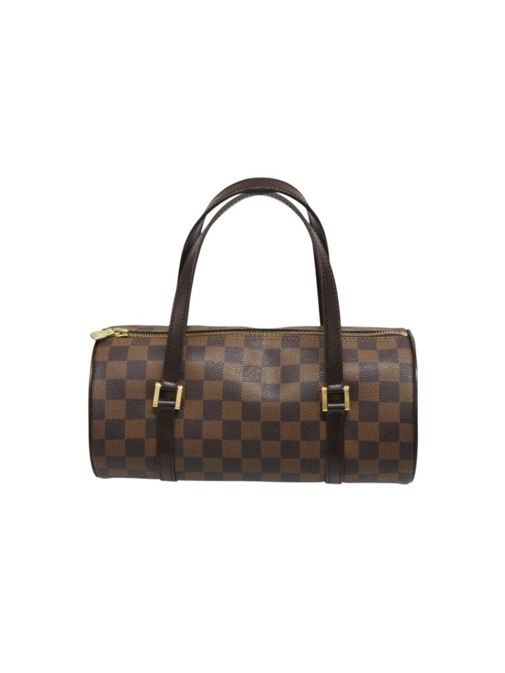 Louis Vuitton Handbag Drum Shape Tubular Damier Papillon 26 Brown Gold